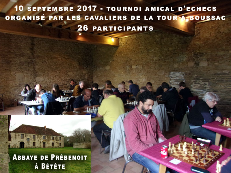 Tournoi amical Abbaye de Prébenoit 10 septembre 2017
